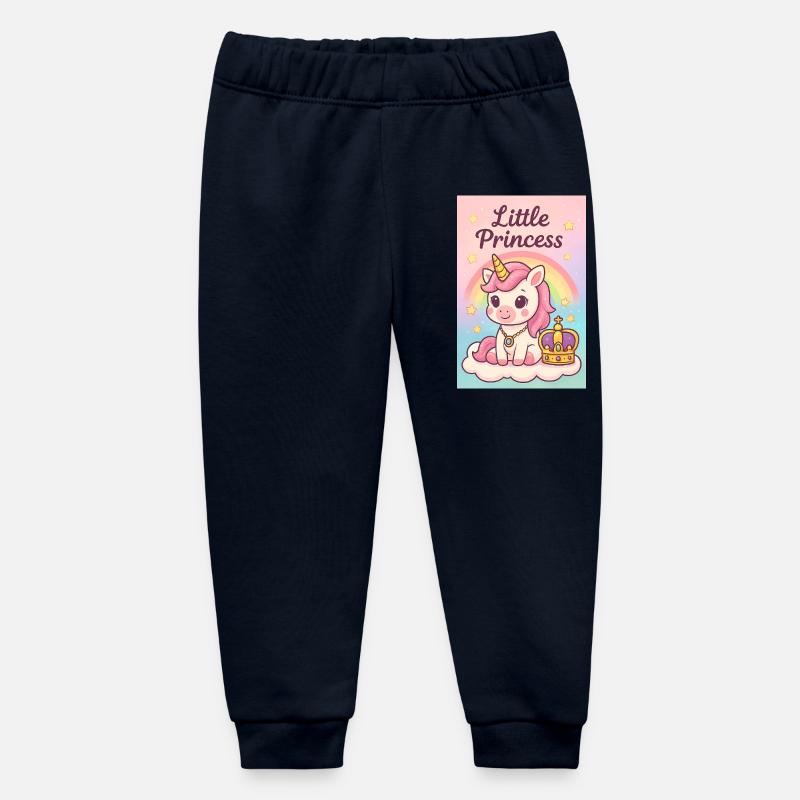 Petite Licorne Princesse - Pantalon de jogging bébé bio Stanley/Stella - marine