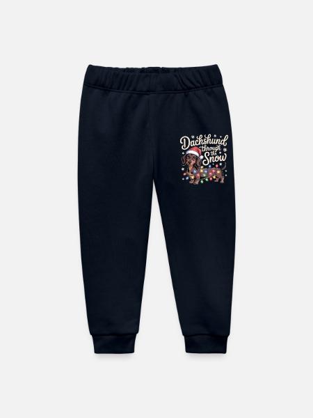 Weihnachtsdackel durch den Schnee - Baby Organic Jogginghose Baby Tumbler von Stanley/Stella - Navy