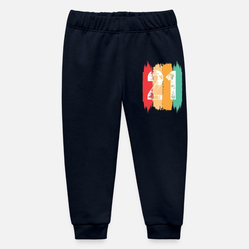 Design vintage style 21 ans - Pantalon de jogging bébé bio Stanley/Stella - marine