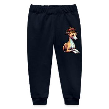 Whippet Greyhound Whippets Greyhound Owner - Baby Organic Sweatpants by Stanley/Stella - navy - Front