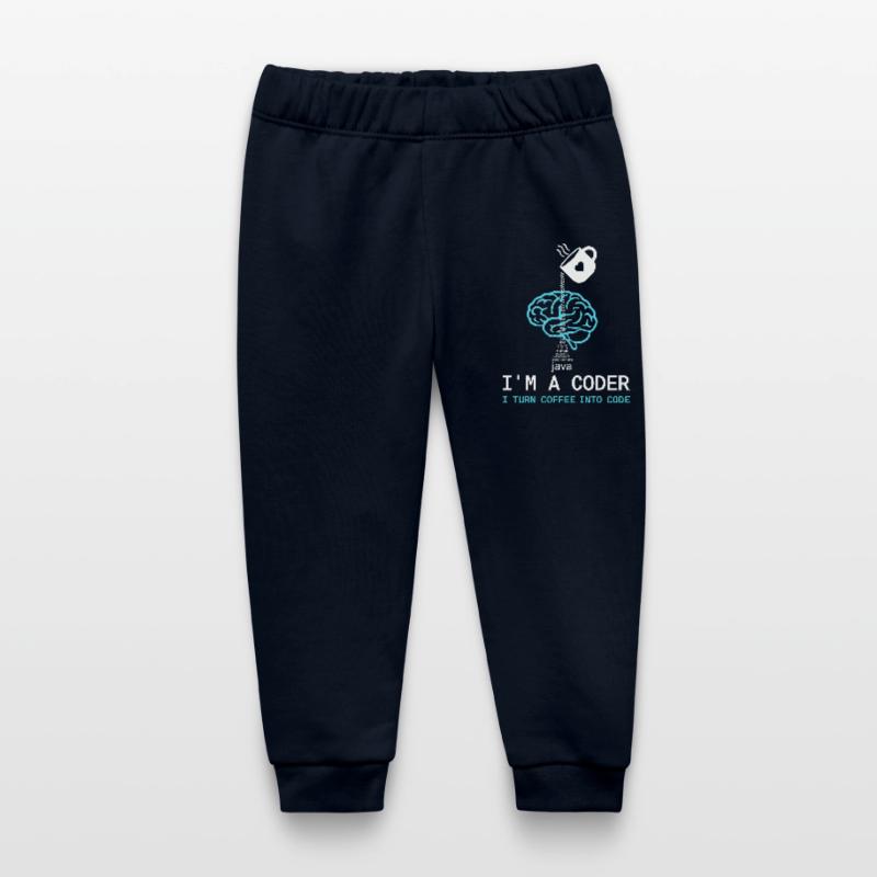 T-shirt Coder : Du café dans le code – Nerdy Programmie Pantalon de jogging bébé bio Stanley/Stella