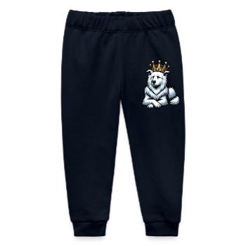 White Shepherd Shepherd Shepherd Dogs - Baby Organic Sweatpants by Stanley/Stella - navy - Front