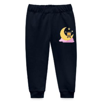 Lune girafe - Pantalon de jogging bébé bio Stanley/Stella - marine - Devant