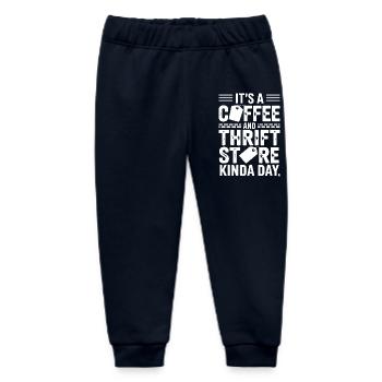 Coffee Thrift Store Kind Day Tee - Baby Organic Sweatpants by Stanley/Stella - navy - Front