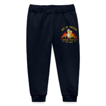 Out Of Breath Hiking Society Funny Sloth Hiker Jok - Baby Organic Sweatpants by Stanley/Stella - navy - Front