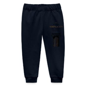 Minimalism Luxury Simple Premium Status - Baby Organic Sweatpants by Stanley/Stella - navy - Front