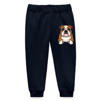 Bulldogge Hund Geschenk Bulldoggen Besitzer - Baby Organic Jogginghose Baby Tumbler von Stanley/Stella - Navy - Vorne