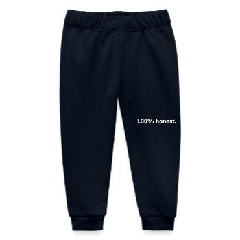 100% ehrlich. Zitat schwarzer Humor, Ehrlichkeit - Baby Organic Jogginghose Baby Tumbler von Stanley/Stella - Navy - Vorne