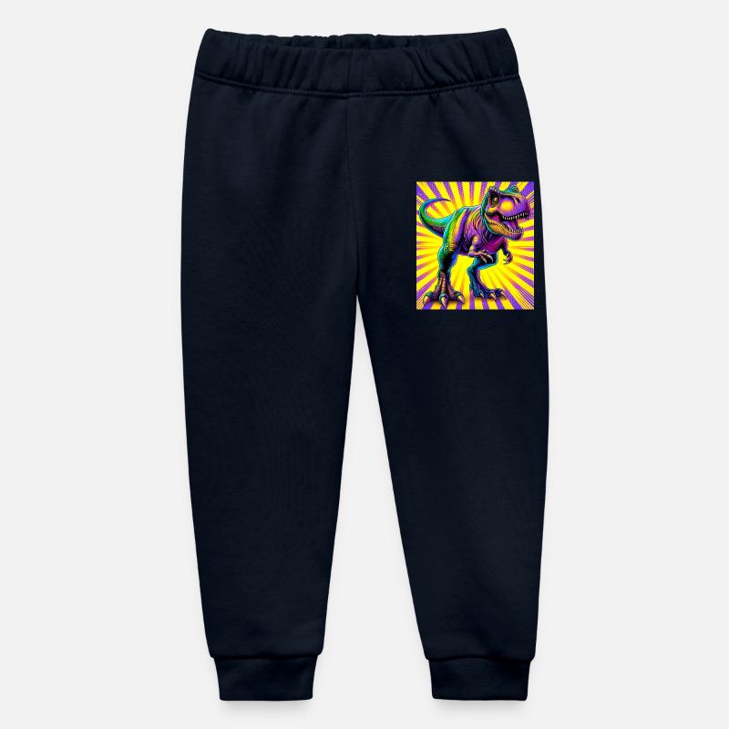 dinosaure - Pantalon de jogging bébé bio Stanley/Stella - marine