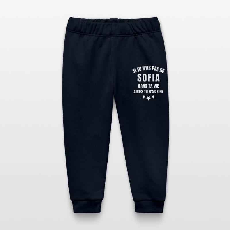 Sofia, prénom Sofia, anniversaire Sofia Pantalon de jogging bébé bio Stanley/Stella