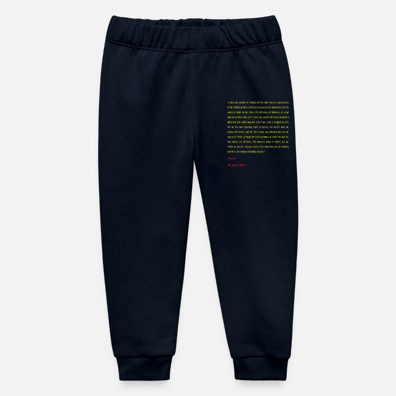 Aristotle Metaphysics Book ten - Baby Organic Sweatpants by Stanley/Stella - navy