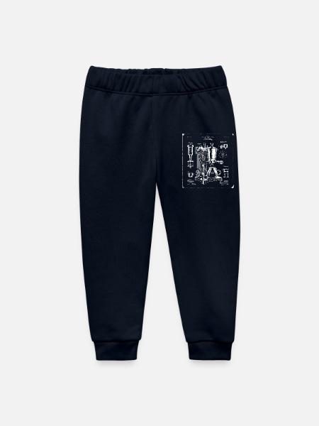 Retro-Espressomaschine-Blaupause - Baby Organic Jogginghose Baby Tumbler von Stanley/Stella - Navy