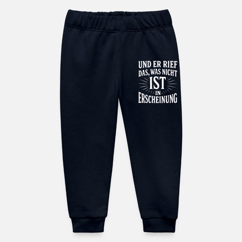 And he called forth that which is not - Baby Organic Sweatpants by Stanley/Stella - navy