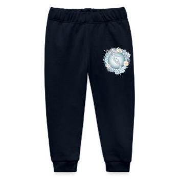 beautiful mermaid in a maritime setting - Baby Organic Sweatpants by Stanley/Stella - navy - Front