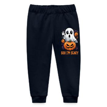 Halloween Boo I'm Scary - Baby Organic Sweatpants by Stanley/Stella - navy - Front