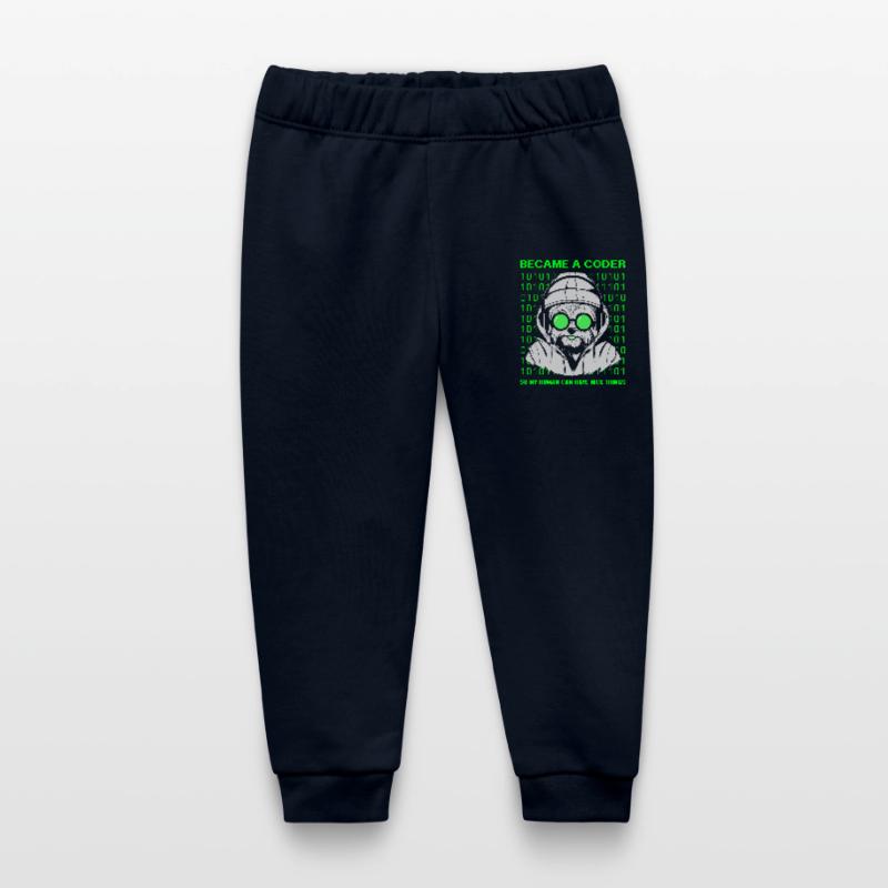 Became a Coder – Cyber Dog Binary Baby Organic Sweatpants by Stanley/Stella