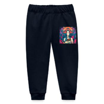 Mystische Blumenfrau Psychedelic Rock Art Nouveau - Baby Organic Jogginghose Baby Tumbler von Stanley/Stella - Navy - Vorne
