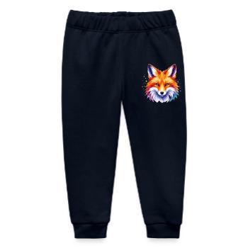 Fuchs Design – Polygon Fox Motiv für Tierliebhaber - Baby Organic Jogginghose Baby Tumbler von Stanley/Stella - Navy - Vorne