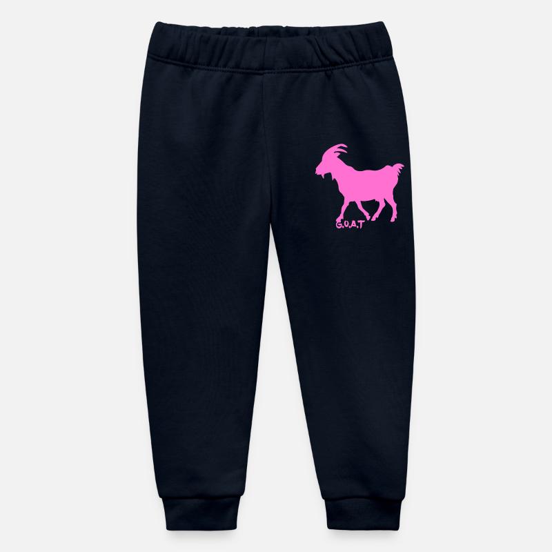 G.O.A.T. rose chèvre. - Pantalon de jogging bébé bio Stanley/Stella - marine