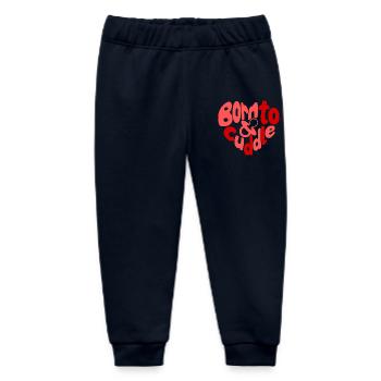 Born to cuddle - Geboren zum Kuscheln Herz - Baby Organic Sweatpants by Stanley/Stella - navy - Front