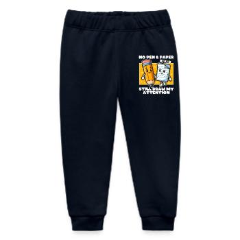 KEIN STIFT, KEIN PAPIER, ABER DU ZIEHST TROTZDEM MEINE AUFMERKSAMKEIT AUF DICH - Baby Organic Jogginghose Baby Tumbler von Stanley/Stella - Navy - Vorne