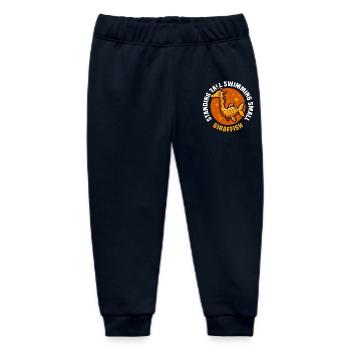 STEHEND HOCH SCHWIMMEND KLEIN - GIRAFFE UND FISCH - Baby Organic Jogginghose Baby Tumbler von Stanley/Stella - Navy - Vorne