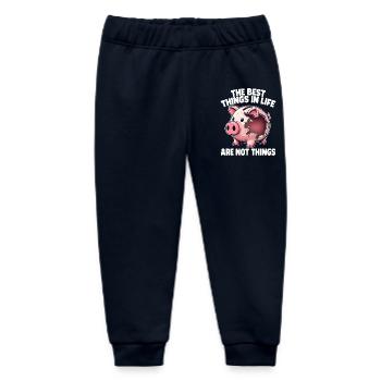 DIE BESTEN DINGE IM LEBEN SIND KEINE DINGE - Baby Organic Jogginghose Baby Tumbler von Stanley/Stella - Navy - Vorne