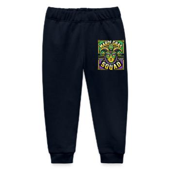 Mardi Gras Squad Mask Carnival Celebration - Baby Organic Sweatpants by Stanley/Stella - navy - Front