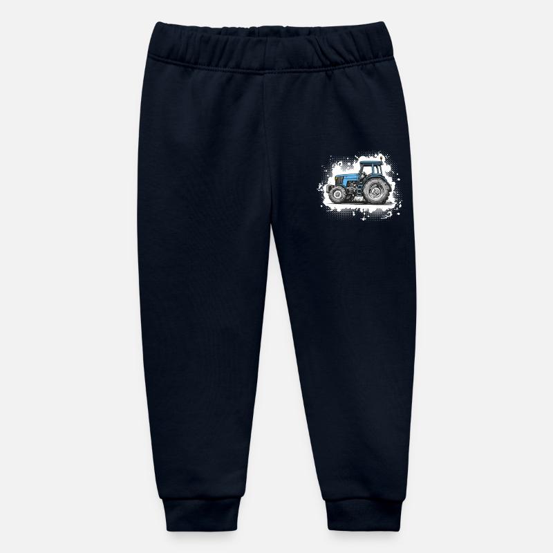 Traktor bleu - Splash - Pantalon de jogging bébé bio Stanley/Stella - marine