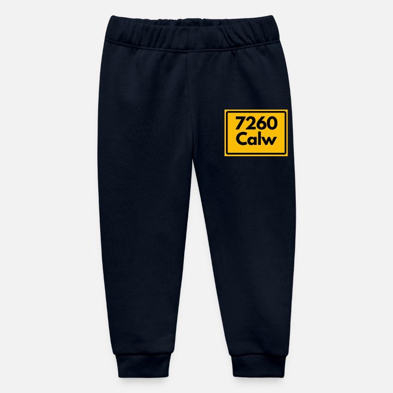 OLD POSTCODE POSTCODE RETRO 7260 CALW HEIMATSTOLZ - Baby Organic Sweatpants by Stanley/Stella - navy