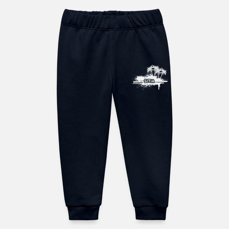 Sitia comme palmiers - Pantalon de jogging bébé bio Stanley/Stella - marine