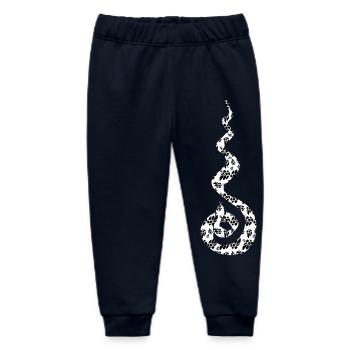 Flammend gemusterte Schlange - Baby Organic Jogginghose Baby Tumbler von Stanley/Stella - Navy - Vorne