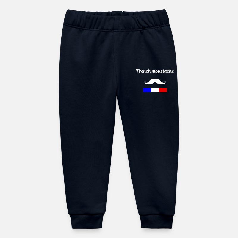 French Moustache - Pantalon de jogging bébé bio Stanley/Stella - marine