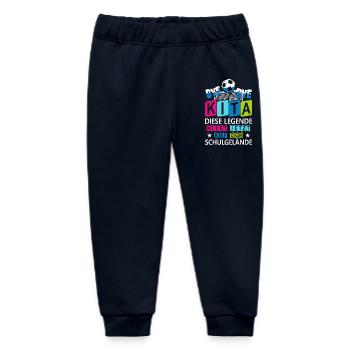 Einschulung Schulkind Kindergarten Kita Geschenk - Baby Organic Jogginghose Baby Tumbler von Stanley/Stella - Navy - Vorne