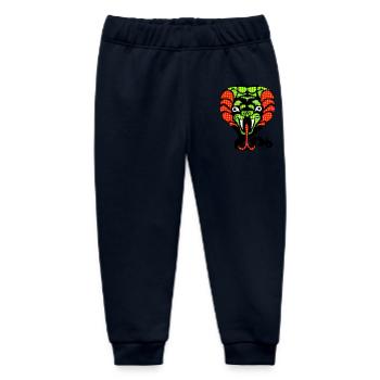 Snake illustration magic jungle ancient style - Baby Organic Sweatpants by Stanley/Stella - navy - Front