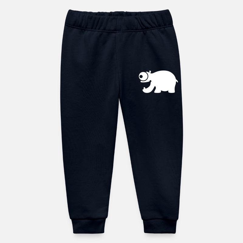 Drôle d’hippopotame - Pantalon de jogging bébé bio Stanley/Stella - marine