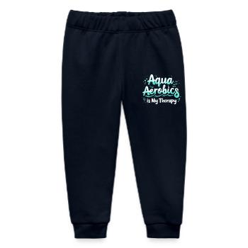 Aqua Aerobics Is My Therapy - Baby Organic Sweatpants by Stanley/Stella - navy - Front