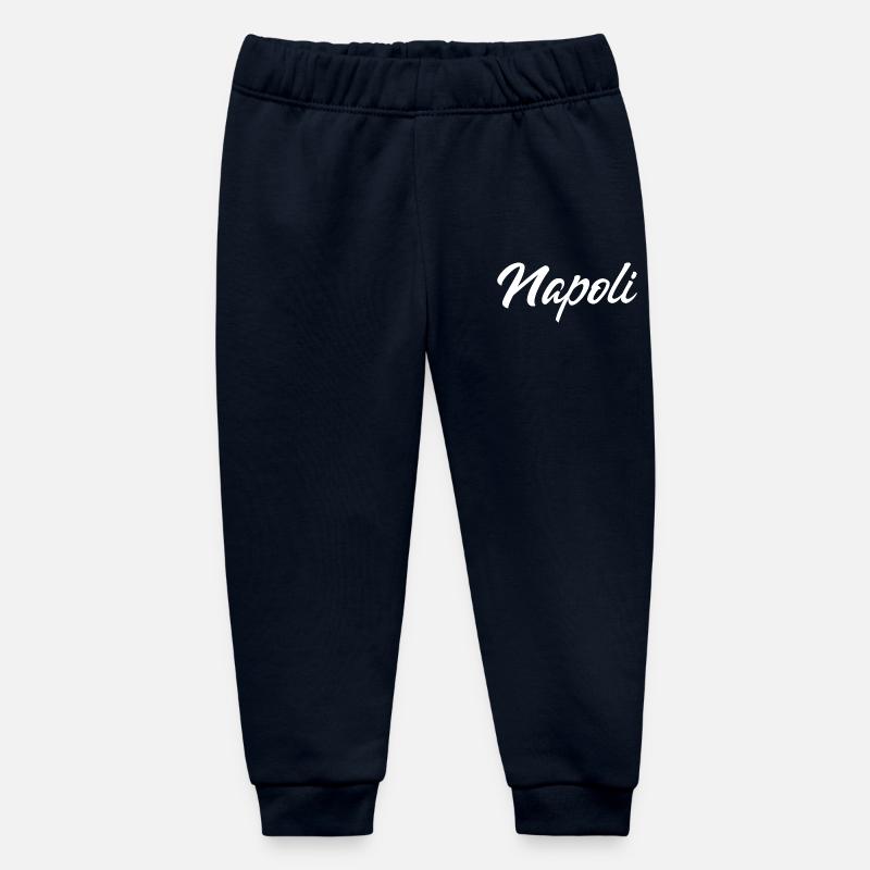 Lettrage Napoli Script - Pantalon de jogging bébé bio Stanley/Stella - marine