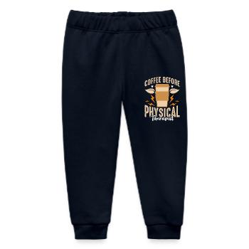 Physical Therapy Coffee Physiotherapy Coffee Lover - Baby Organic Sweatpants by Stanley/Stella - navy - Front