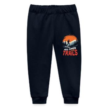Echte Läufer laufen Trails - Trail Running - Baby Organic Jogginghose Baby Tumbler von Stanley/Stella - Navy - Vorne