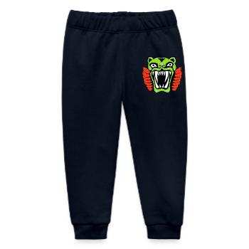 Tiger illustration magic jungle ancient style - Baby Organic Sweatpants by Stanley/Stella - navy - Front