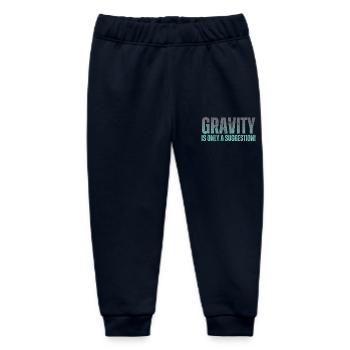 Gravity is just a suggestion boulderer - Baby Organic Sweatpants by Stanley/Stella - navy - Front