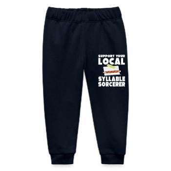 Syllable Magician Poetry Slam - Baby Organic Sweatpants by Stanley/Stella - navy - Front