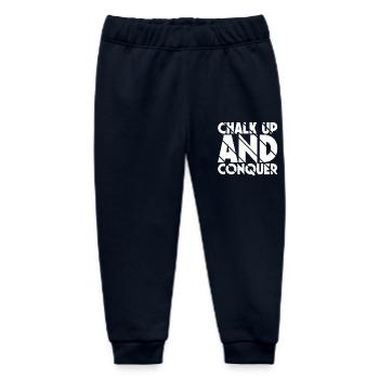 Boulderer Chalk Up and Conquer Bouldering - Baby Organic Sweatpants by Stanley/Stella - navy - Front