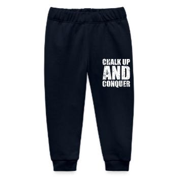 Boulderer Chalk Up and Conquer Bouldering - Baby Organic Sweatpants by Stanley/Stella - navy - Front