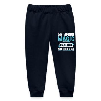 Poetry Slam Metaphor Magic Slam Poetry - Baby Organic Sweatpants by Stanley/Stella - navy - Front