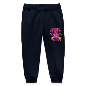 Neon Style UV House Party - Baby Organic Sweatpants by Stanley/Stella - navy - Front