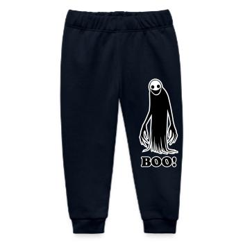 Gruselige Schattenfigur Illustration - Buh! Entwurf - Baby Organic Jogginghose Baby Tumbler von Stanley/Stella - Navy - Vorne