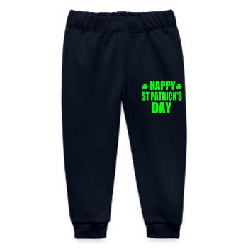 happy st patrick's day - Baby Organic Sweatpants by Stanley/Stella - navy - Front