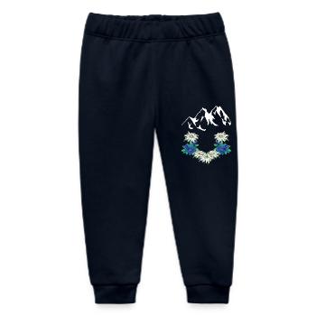 Österreich Schweiz Gebirge Berge Enzian Edelweiß - Baby Organic Jogginghose Baby Tumbler von Stanley/Stella - Navy - Vorne